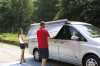 Маркиза Fiamma F35 PRO 2.2м, раскладывается вручную, корпус Titanium (серебристый) полотно серое